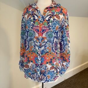 J. McLaughlin Lois Shirt in Paisley Flourish Botton Up